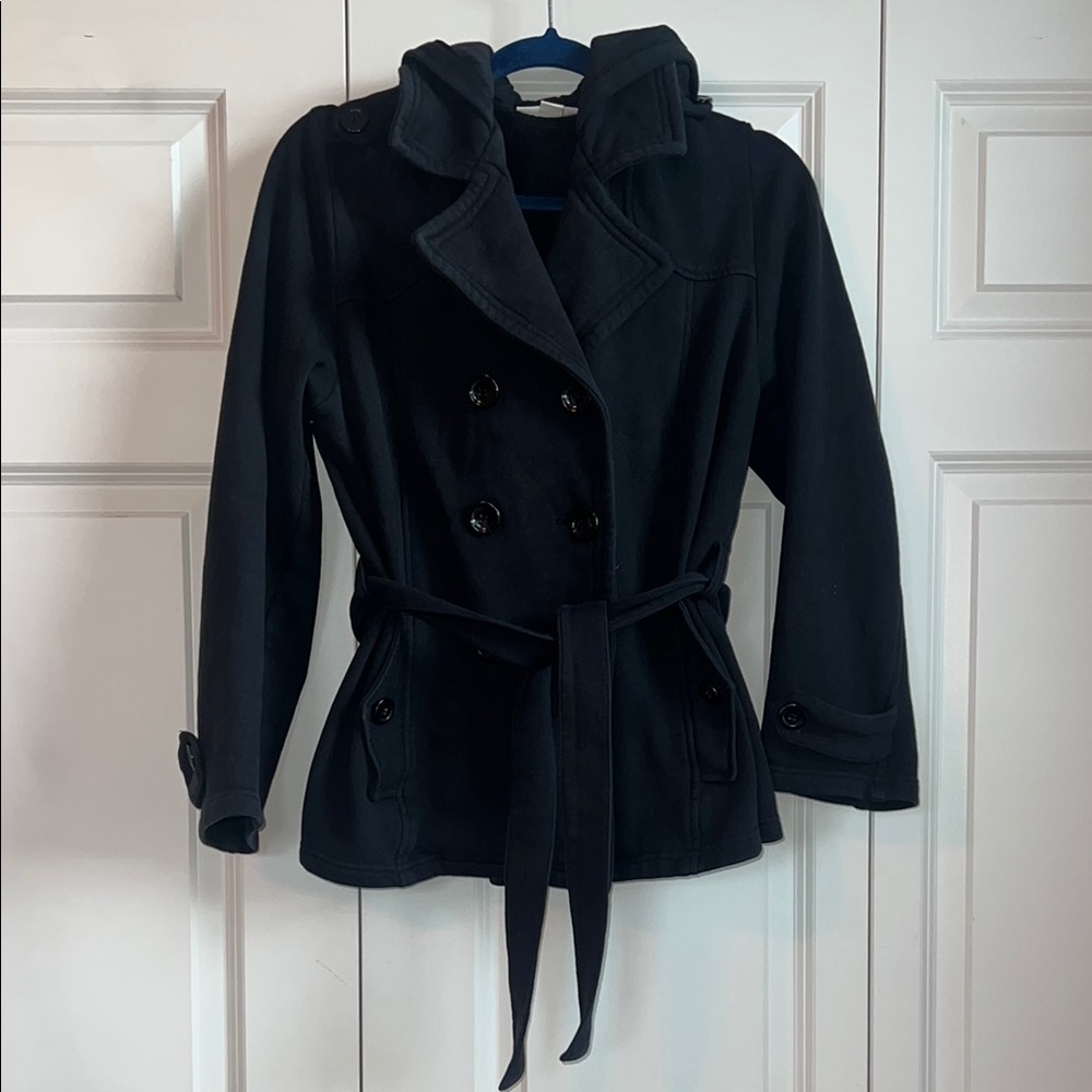 dressbarn Black Pea Coat Elegant Formal Wear